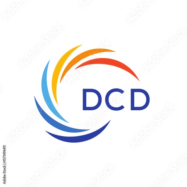 Fototapeta DCD Letter Initial Logo Design Template Vector Illustration 