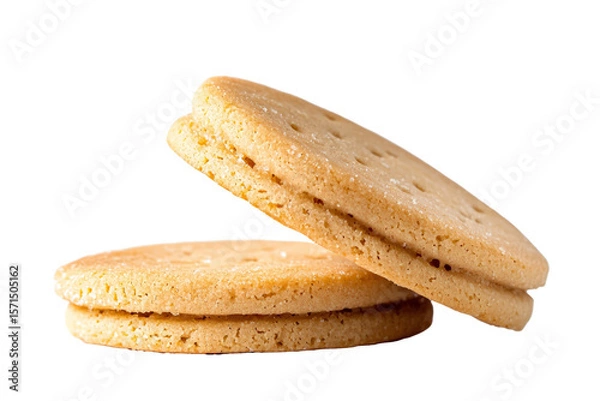 Obraz Assorted biscuits and cookies , white background