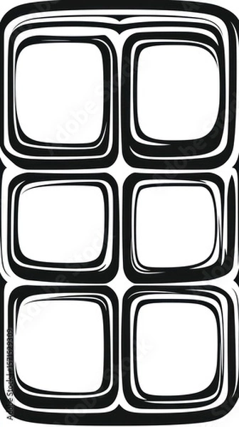 Fototapeta Abstract graphic of a rectangular, segmented object