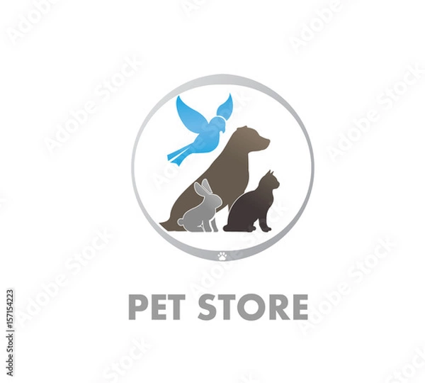 Fototapeta Pet Store Logo Illustrator Design