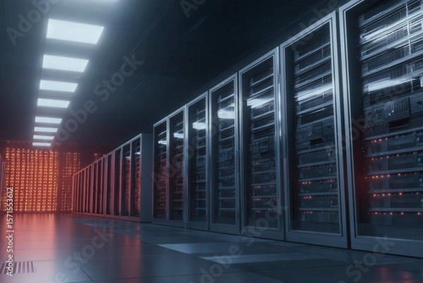 Fototapeta computer network server room