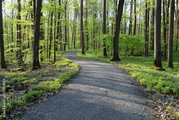 Obraz Forest path nature background
