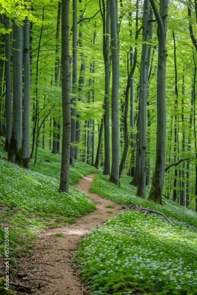 Obraz Forest path backgrounds nature scenery
