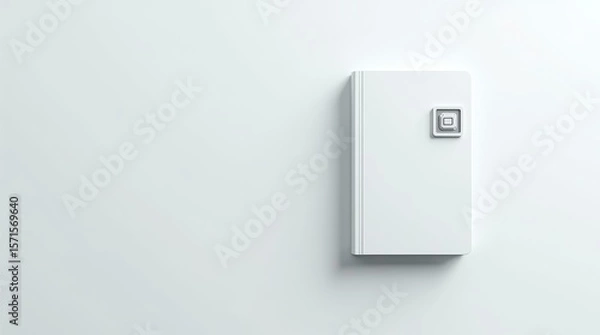 Fototapeta Secure folder concept on clean surface — horizontal visual for digital document protection.