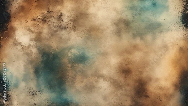 Obraz Abstract dirt, dust and film grain texture overlay for retro aging effect with space for video and image editing use