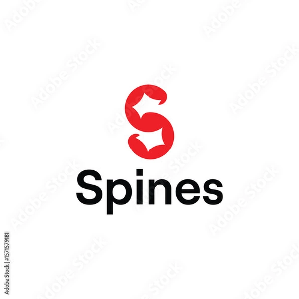 Obraz S letter minimal logo design