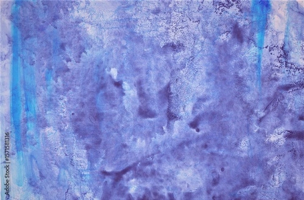Fototapeta abstract background watercolours painting on textured paper with blue gradient