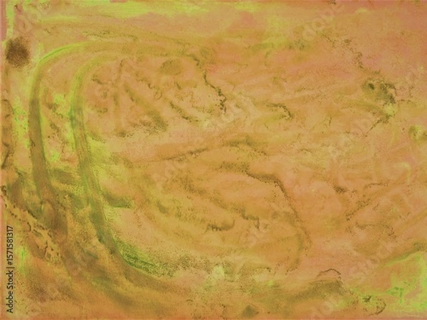 Fototapeta abstract yellow background texture with grunge brush strokes and paint stains