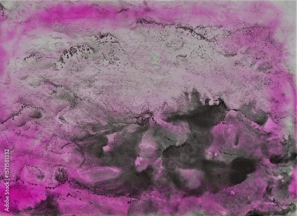 Fototapeta abstract pink watercolor on paper texture can be used as background