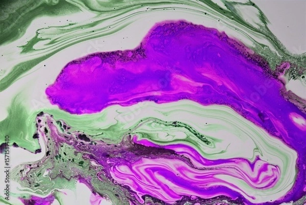 Fototapeta Colorful abstract background. Liquid marble pattern. Colorful texture.