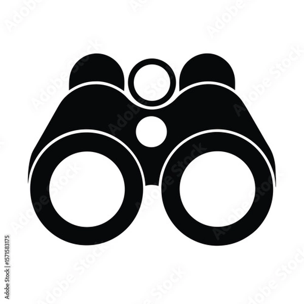Obraz Binoculars Silhouette Icon Vector Illustration