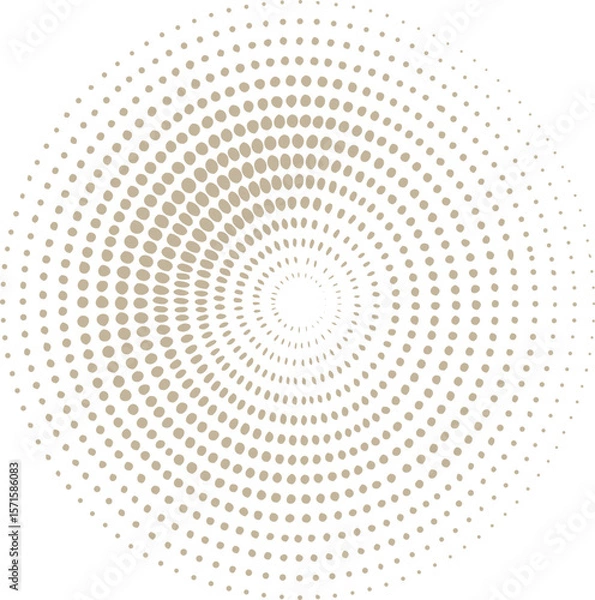 Fototapeta Abstract grunge halftone circular dot pattern white background