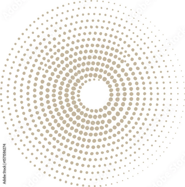 Fototapeta Abstract grunge halftone circular dot pattern white background