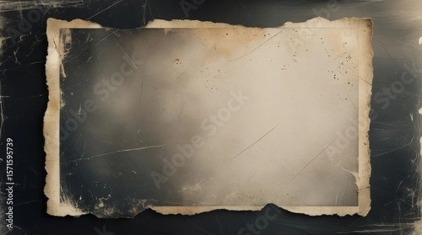 Obraz  Scratches and dust texture overlay for old photo effect, abstract black background with copy space for design
