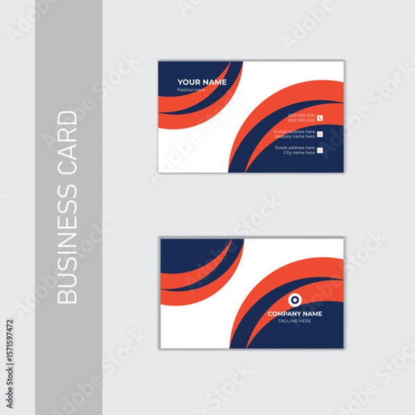 Obraz Corporate identity card design template.