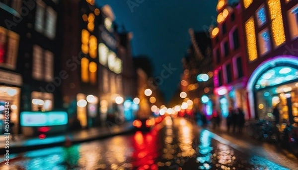 Fototapeta Abstact City Bokeh Background