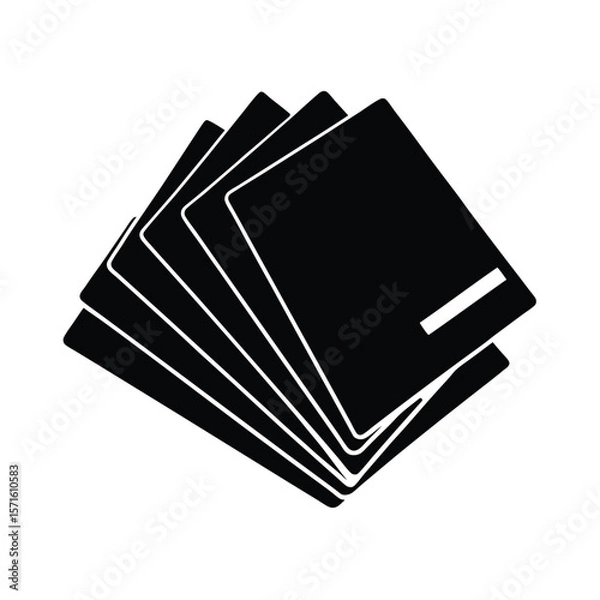 Fototapeta Abstract Black and White Stacked Rectangular Shapes, Modern Minimalist Design, Geometric Pattern, Clean Simple Style, Corporate Branding Concept.