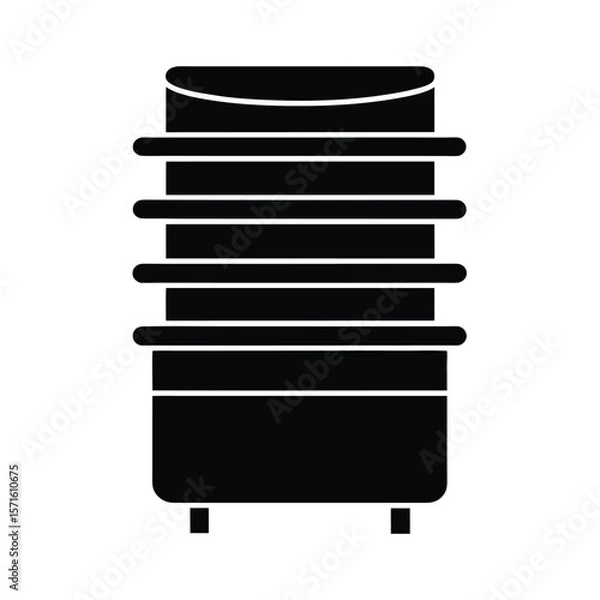 Fototapeta stacked washer and dryer unit compact vector image
