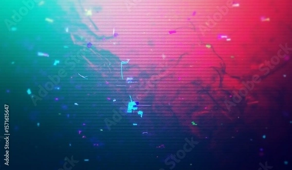 Fototapeta Abstract gradient background with glitch effect.
