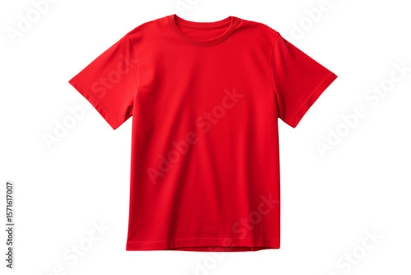 Fototapeta Isolated red t-shirt against a black background is perfect for showcasing apparel designs.