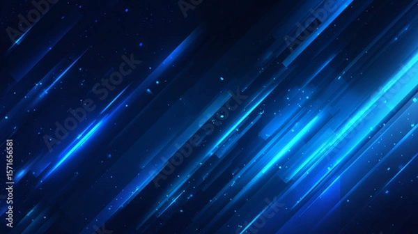 Obraz Blue abstract background, technology hi-tech futuristic template. Vector illustration