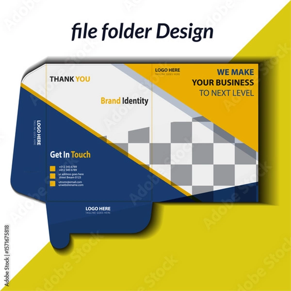 Obraz Modern Creative file folder design Template, Professional Corporate Layout
