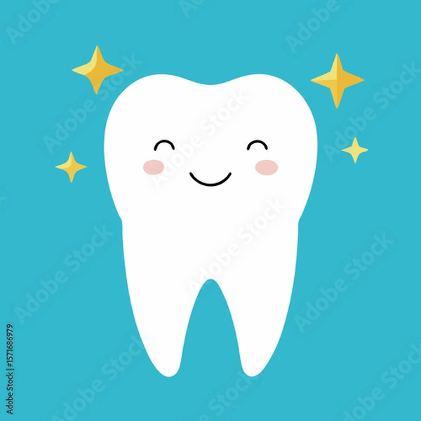 Obraz Happy Tooth With Sparkling Shine
