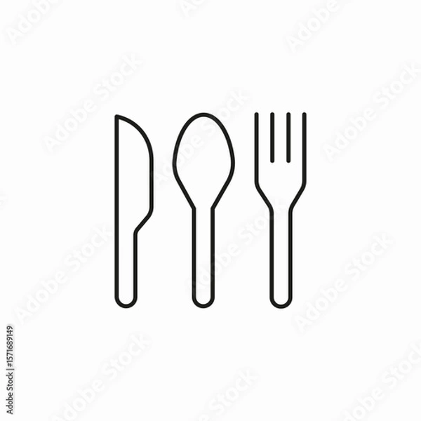 Obraz cutlery set icons icon sign vector