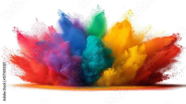 Fototapeta burst of colorful smoke, ai