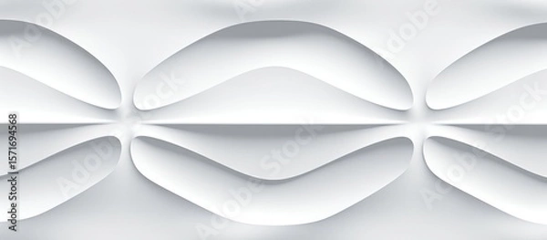 Obraz Abstract black and white background with a clean, curved line pattern