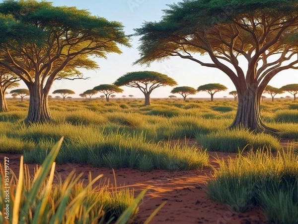 Obraz Landschaft in der Savanne