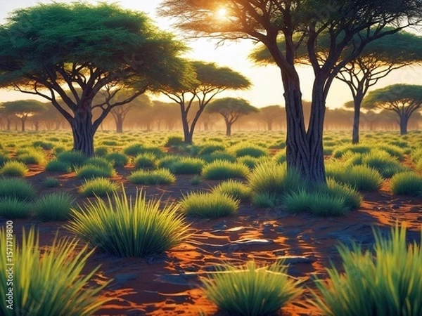 Obraz Landschaft in der Savanne