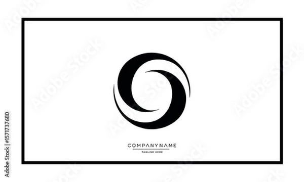 Obraz Alphabet letters O or OO logo monogram