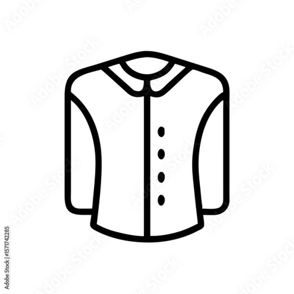 Fototapeta Vector illustration of a shirt in a minimalist style with copy space