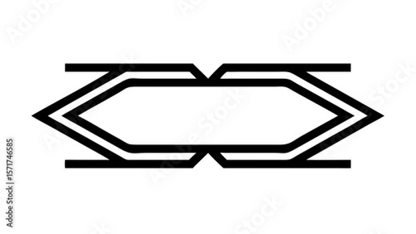 Obraz Abstract geometric shape vector design element for logo or icon design template