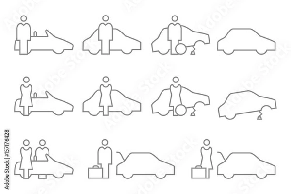 Obraz Icon Set Autos