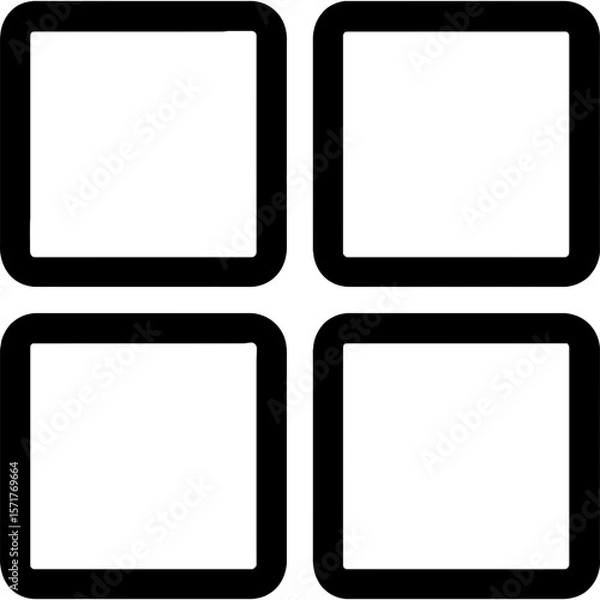 Fototapeta Grid view outline icon vector