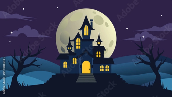 Obraz Simple Halloween background vector illustration.