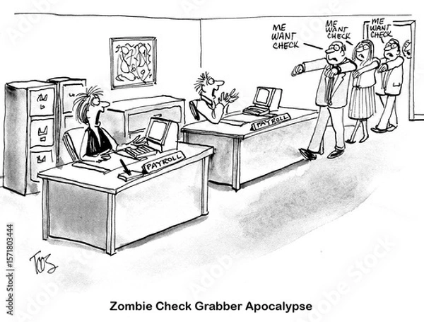 Obraz Zombie check grabber