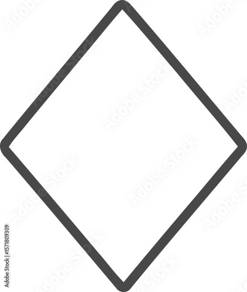 Fototapeta Card game diamond symbol, line art icon editable vector illustration. Playing card casino, joker card icons