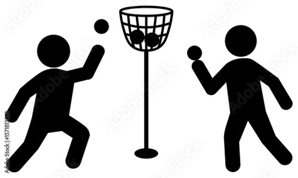 Obraz 玉入れをする人々のピクトグラム