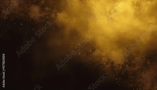 Fototapeta abstract gold black gradient background with rough texture glowing light grunge wallpaper artistic modern design product backdrop website banner fire sparks effect