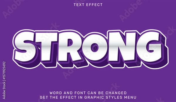 Obraz Strong text effect in 3d design