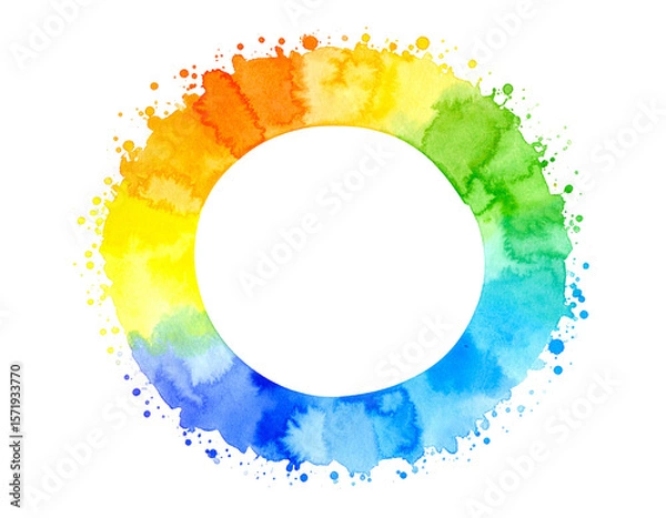 Fototapeta Abstract colorful background with circles  isolated on transparent background