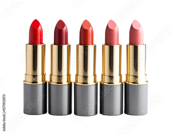 Fototapeta Set of lipsticks isolated isolated on transparent background