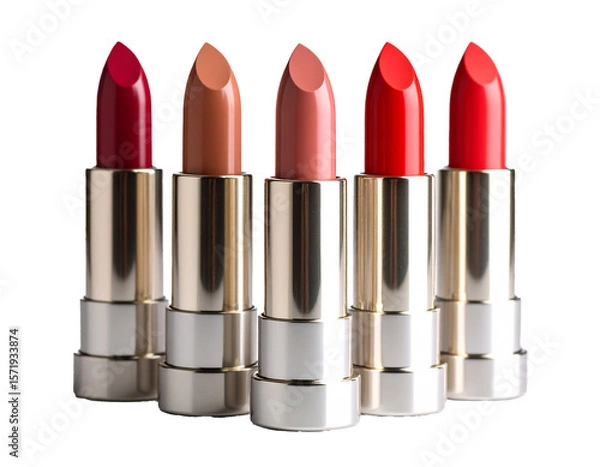Fototapeta Set of lipsticks isolate on transparent background