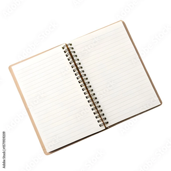 Fototapeta blank notebook isolated on white background