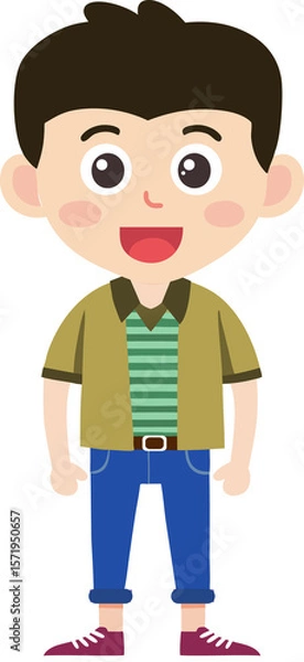 Fototapeta boy hipster fashion design character