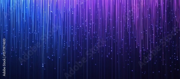 Obraz Abstract technology background with digital lines and dots, in a blue and purple gradient color, vector illustration design. Big data connection concept for a banner or poster. High resolution