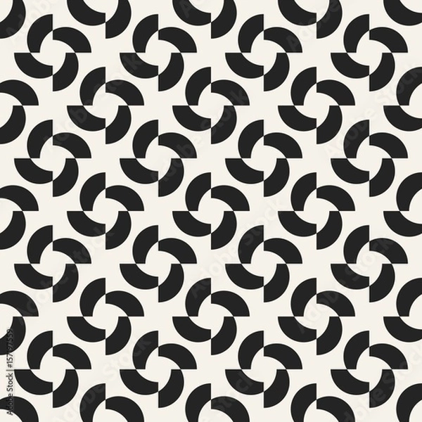 Fototapeta Abstract concept vector monochrome geometric pattern. Black and white minimal background. Creative illustration template. Seamless stylish texture. For wallpaper, surface, web design, textile, decor.